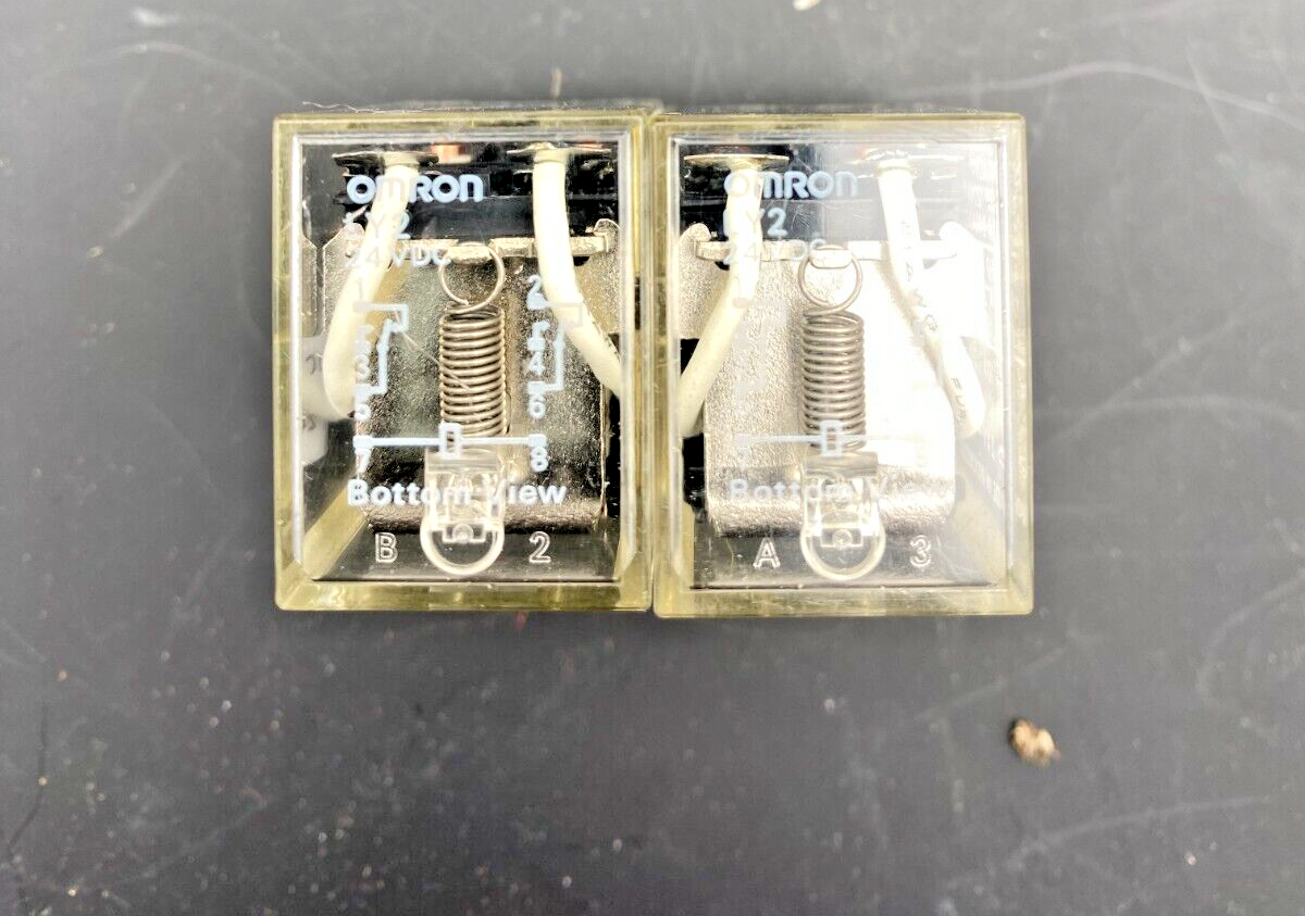 LOT OF 2 OMRON LY2 24 VDC RELAY