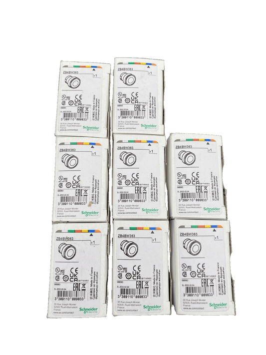 SCHNEIDER ELECTRIC ZB4BW363 BOUTON POUSSOIR BLEU x8pc - KLR Automation