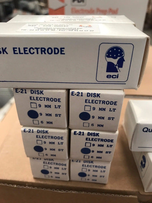 Lot de 14 ECI Disk Electrode E - 21 E4 9mm 6mm ( see photo ) électro - caps - KLR Automation
