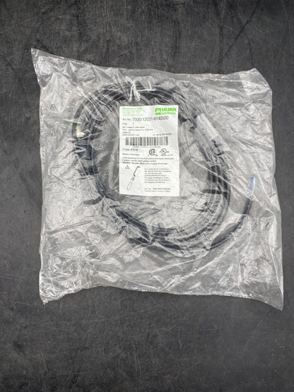 LOT DE 2 MURR ELEKTRONIK 7000-12021-6140500 M12 MALE 0° WITH CABLE
