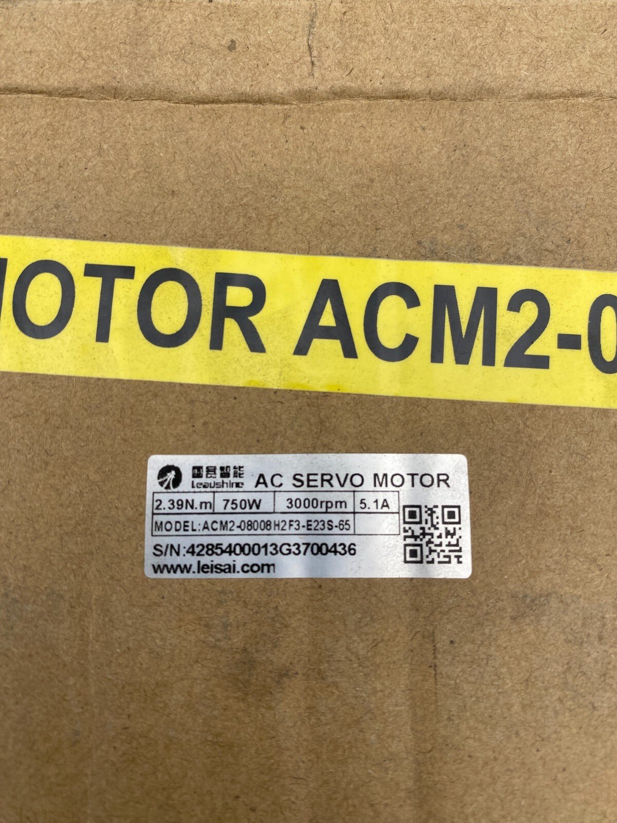 LEADSHINE ACM2 - 08008H2F3 - E23S - 65 2.39N.M 750W 3000rpm 5.1A AC SERVO MOTOR - KLR Automation