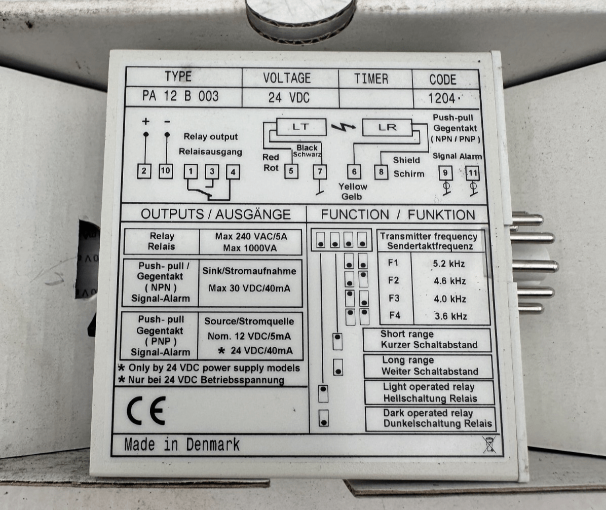 TELCO PA - 12 - B - 003 0452122300 PHOTO AMPLIFIER x1pc - KLR Automation