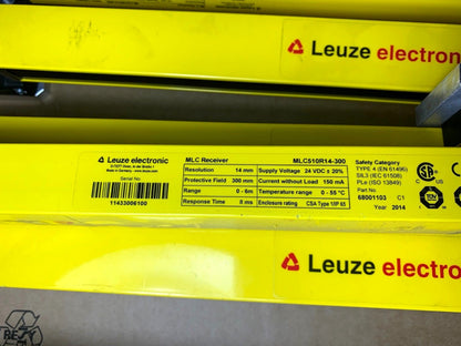 LEUZE LIGHT CURTAIN RECEIVE MLC510R14-300 MLC500T14-300 Transmitter MLC 68000103