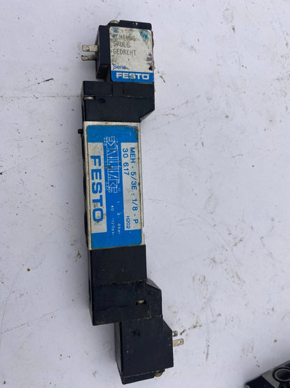 1pc x FESTO COIL AND VALVE MEH-5/3E-1/8-P