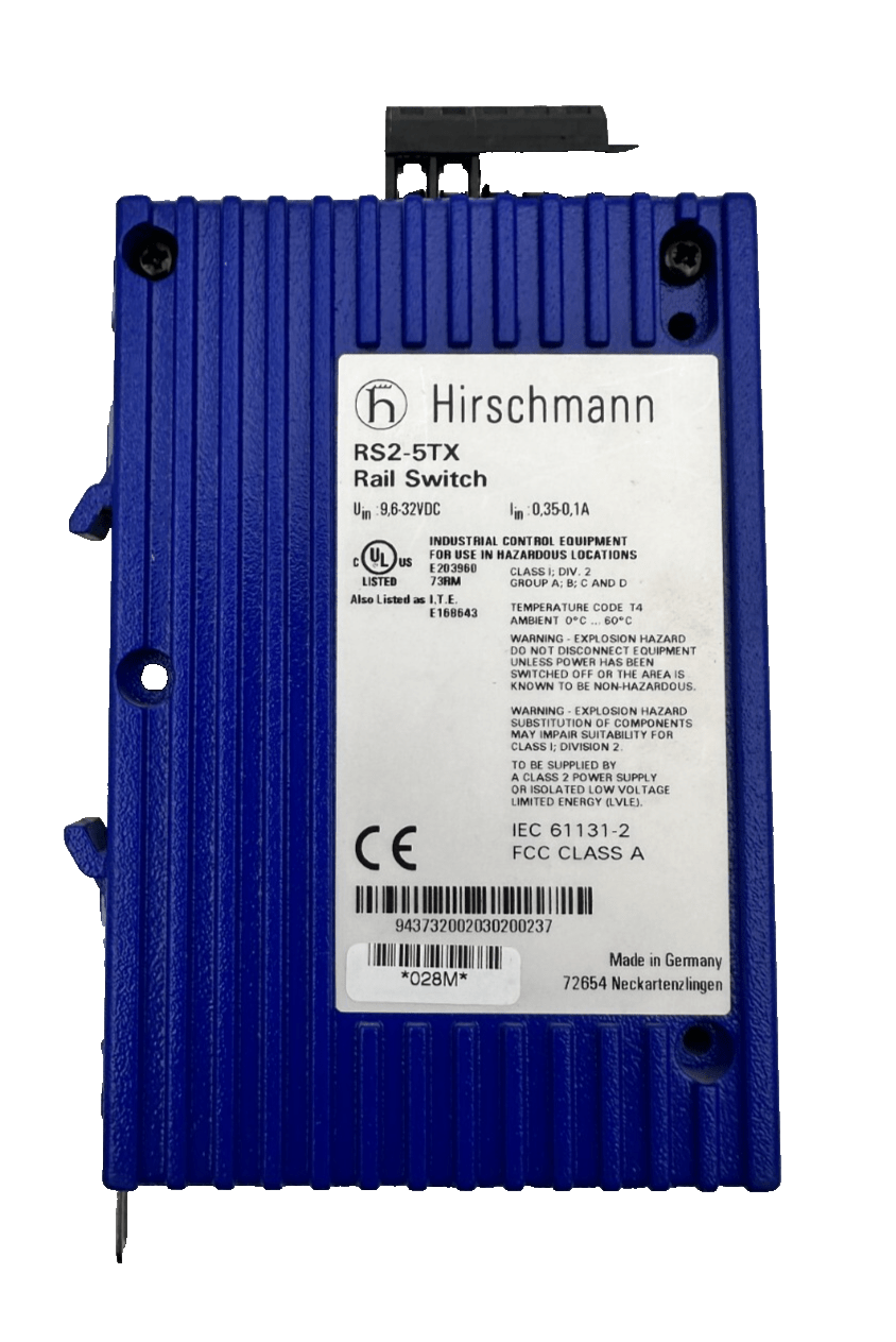 6pc x HIRSCHMANN RS2 - 5TX RAIL SWITCH - KLR Automation