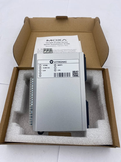 1pc x VITRONIC MOXA IOLOGIK E1200 - T 107365 I/O REMOTE ETHERNET MODUL 8 I/O - KLR Automation