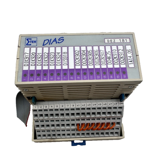 SIGMATEK DEZ 181 05-024-025-D DIAS KLEMM 2 DKL025 HW:1.3