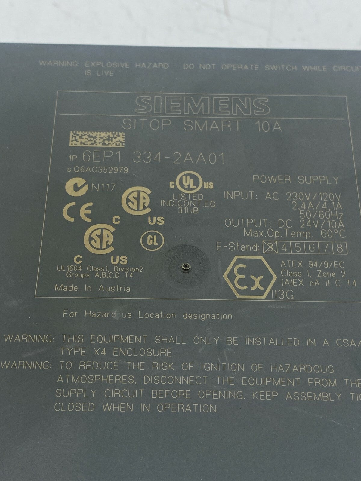 Siemens Sitop 6EP1334 - 2AA01 Power supply - KLR Automation