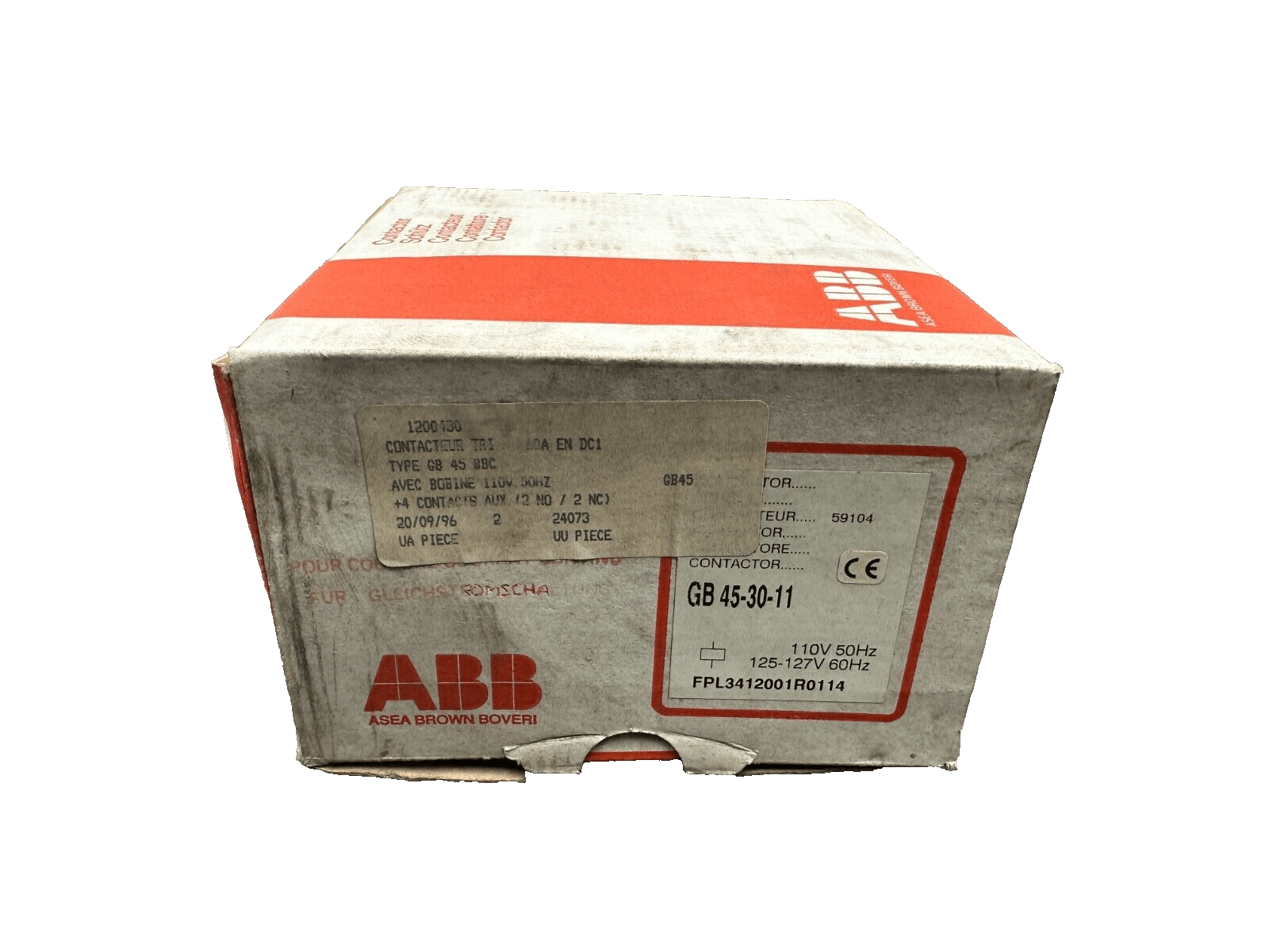 PETERCEM GB45 ABB GB 45 - 30 - 11 CONTACTEUR TRIPHASE 60A x1pc - KLR Automation