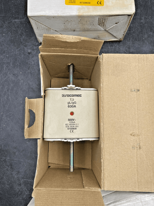 1 pc x SOCOMEC 67320630 FUSIBLE HPC TAILLE 3 630A 500V - KLR Automation