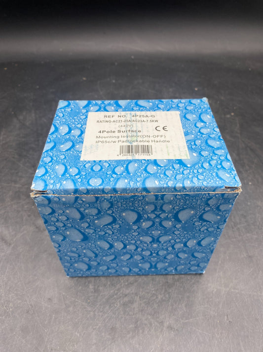 LOT DE 9 4P25A-G 4 POLE SURFACE MOUNTING ISOLATOR 440V AC21A/AC23A-7.5kW