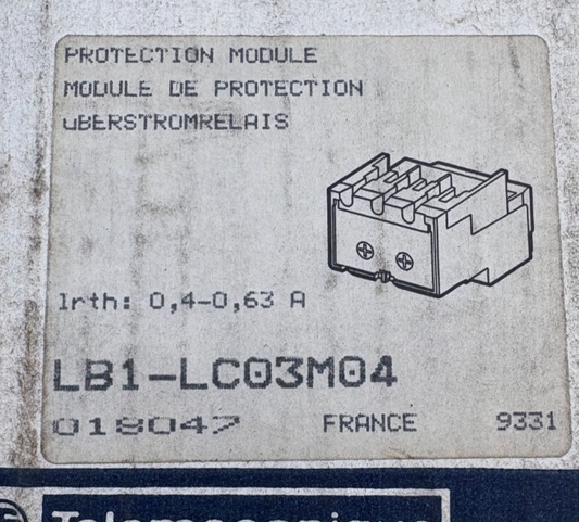 TELEMECANIQUE LB1-LC03M04 018047 MODULE DE PROTECTION x1