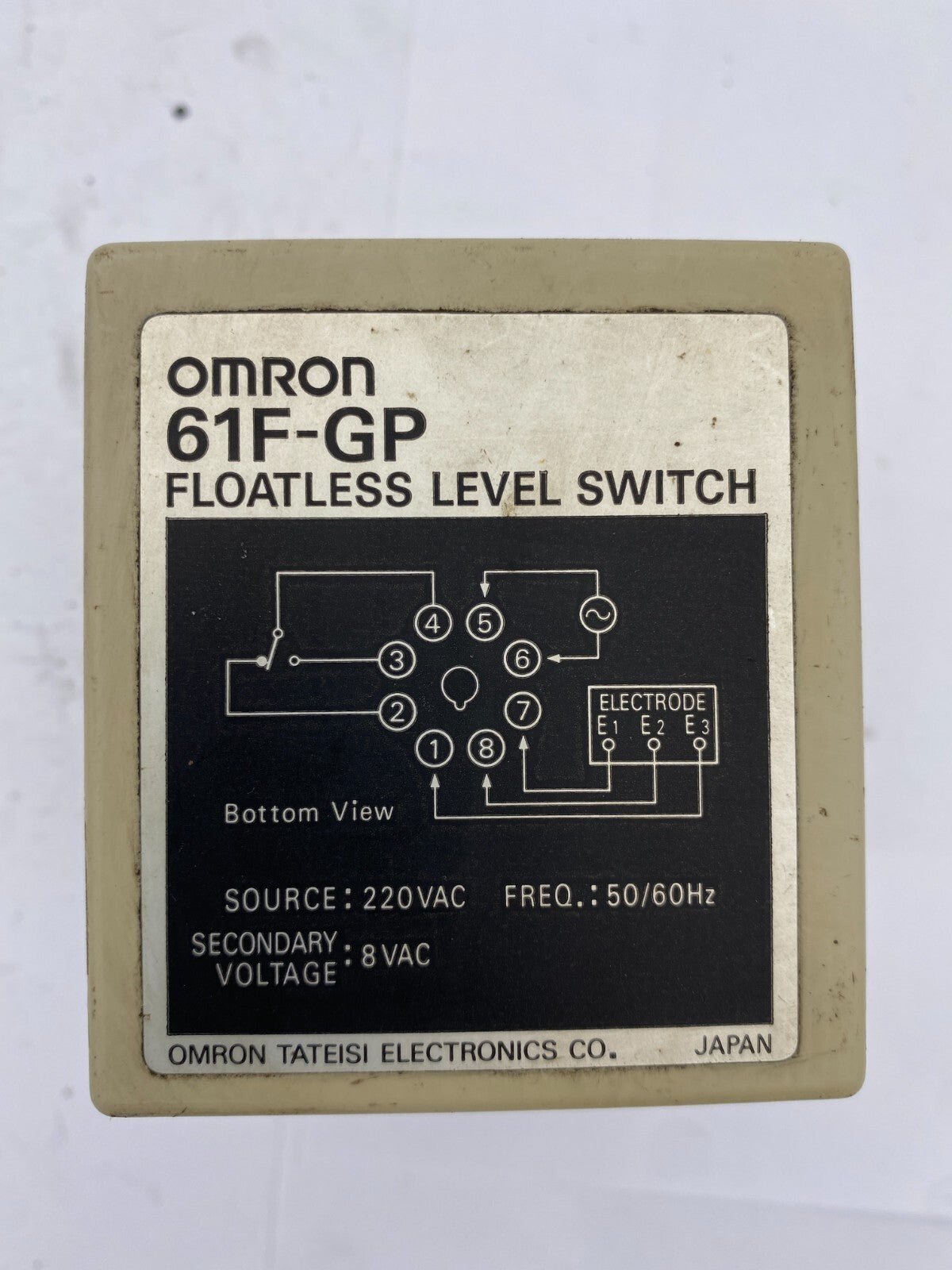 1pc x OMRON FLOATLESS LEVEL SWITCH TYPE 61F - GP 220VAC 50/60Hz - KLR Automation