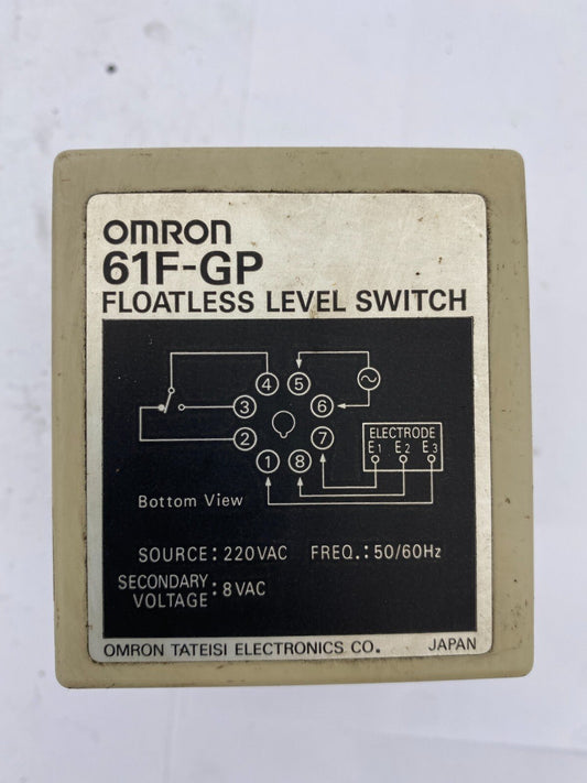 1pc x OMRON FLOATLESS LEVEL SWITCH TYPE 61F - GP 220VAC 50/60Hz - KLR Automation