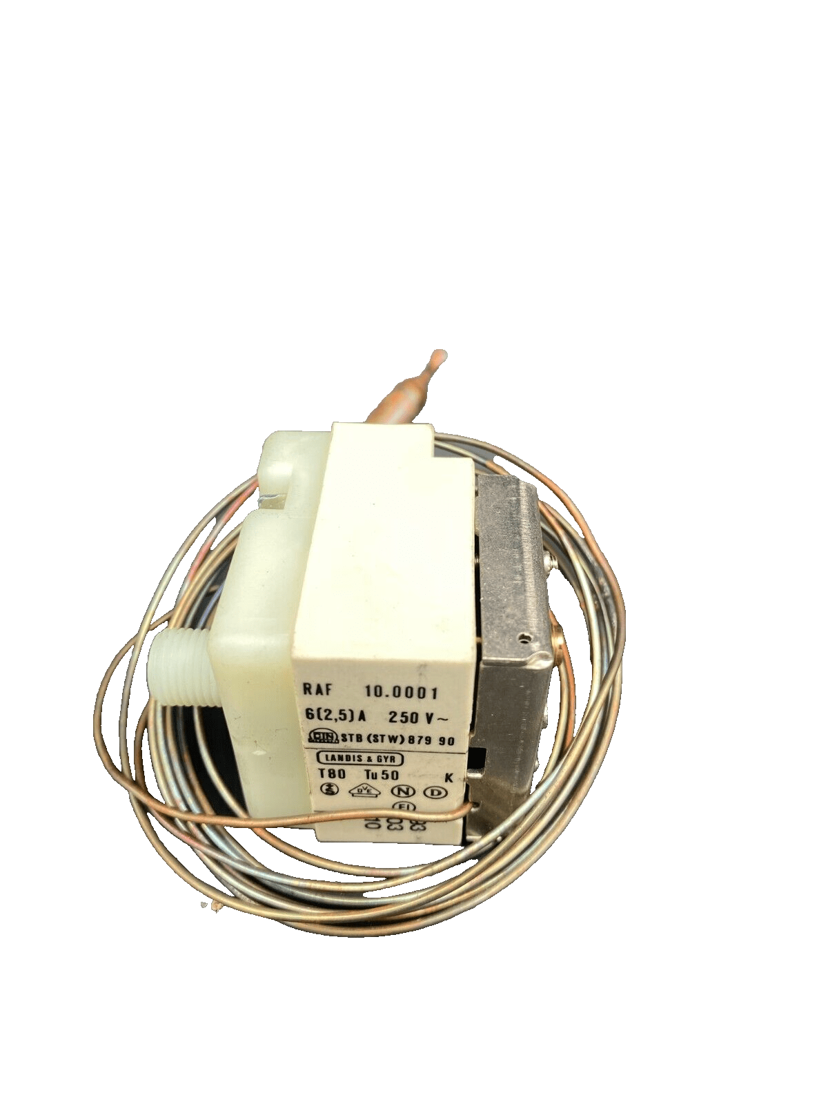 1pc x LANDIS GYR RAF 10.0001 STB (STW) 879 90 6(2.5)A 250V THERMOSTAT - KLR Automation