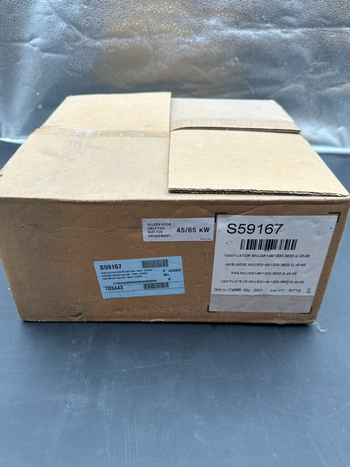 REMEHA S59167 703443 VENTILATEUR MVLRG 148/1200-3633-010202 45/65 kW