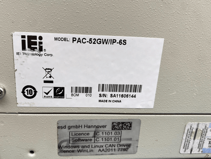 IEI PAC - 52GW/IP - 6S + DE LA RUE 4002110002 AVEC WINDOWS XP PRO SOFTWARE - KLR Automation