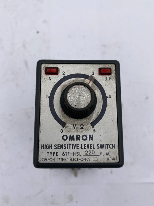 1pc x OMRON HIGH SENSITIVE LEVEL SWITCH TYPE 61F - HSL 220V - KLR Automation