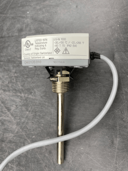 SIEMENS QAE2120.010 DUCT TEMPERATURE SENSOR - KLR Automation