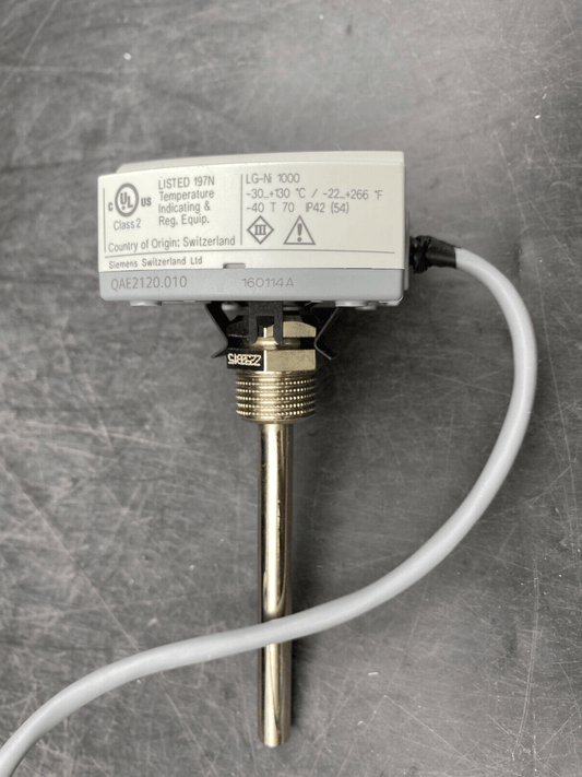 SIEMENS QAE2120.010 DUCT TEMPERATURE SENSOR - KLR Automation