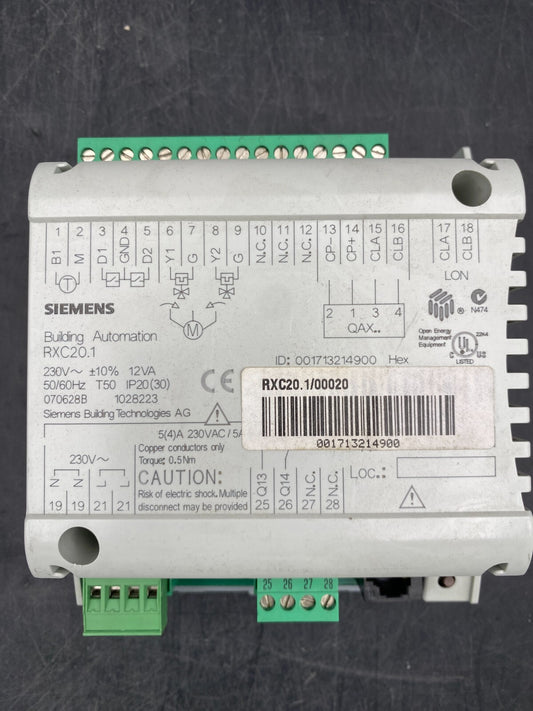 SIEMENS RXC20.1 230V EXTENSION MODULE - KLR Automation