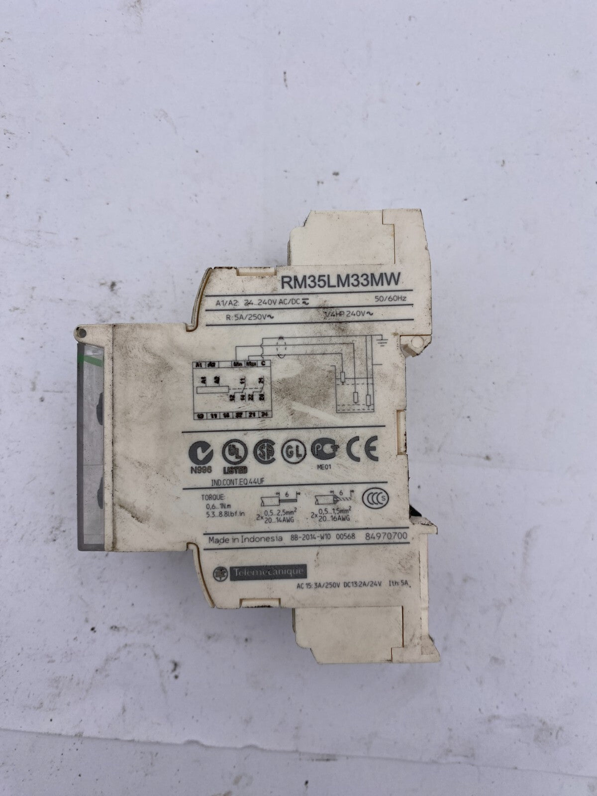 1pc x SCHNEIDER ELECTRIC RM35LM33MW LIQUID LEVEL CONTROL RELAY 240V 50/60Hz