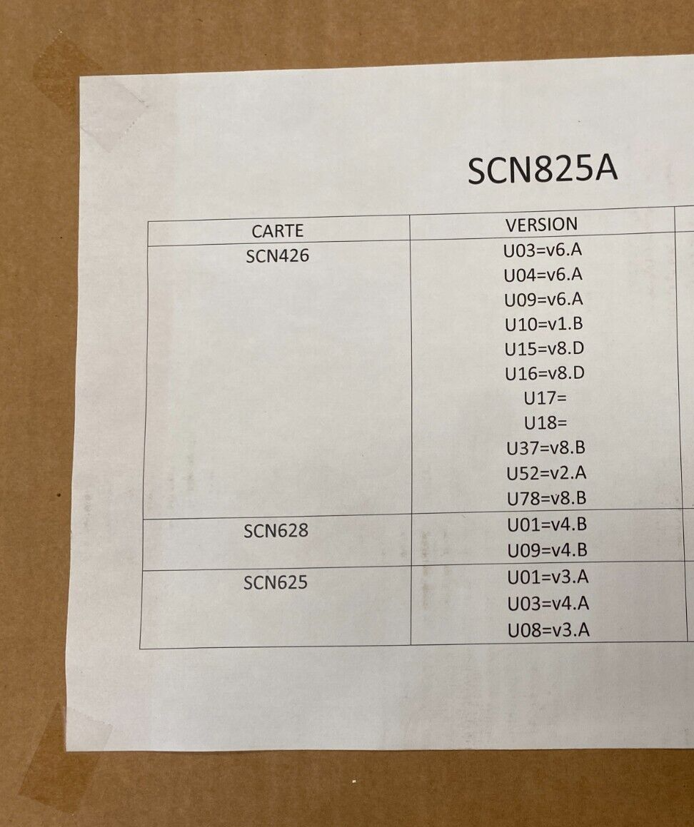 CEGELEC ALSPA ALSTOM SCN825A MODULE DE COMMANDE