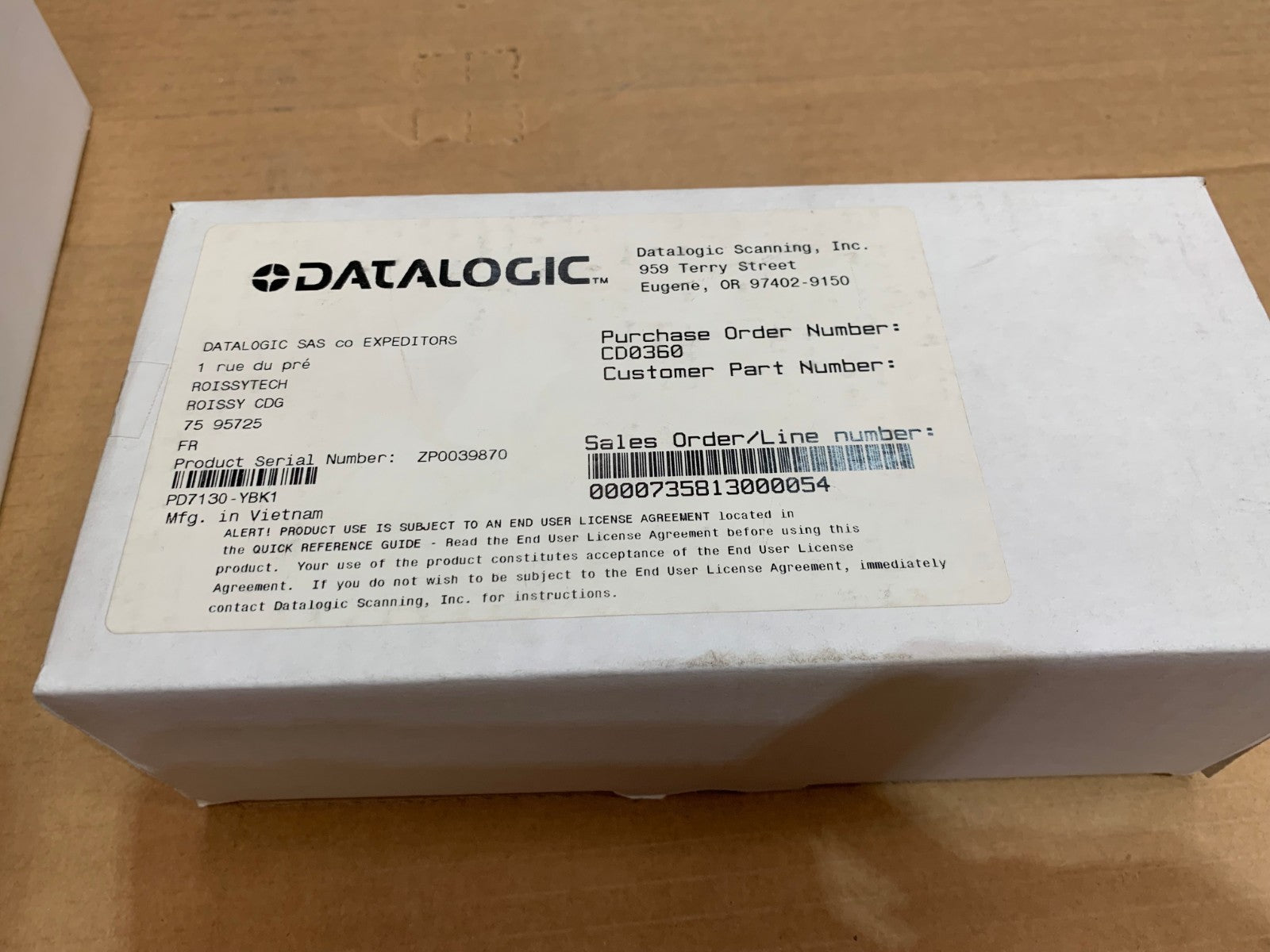 POWERSCAN PD7130 YELLOW/BLACK DATALOGIC PD7130 - YBK1 - KLR Automation