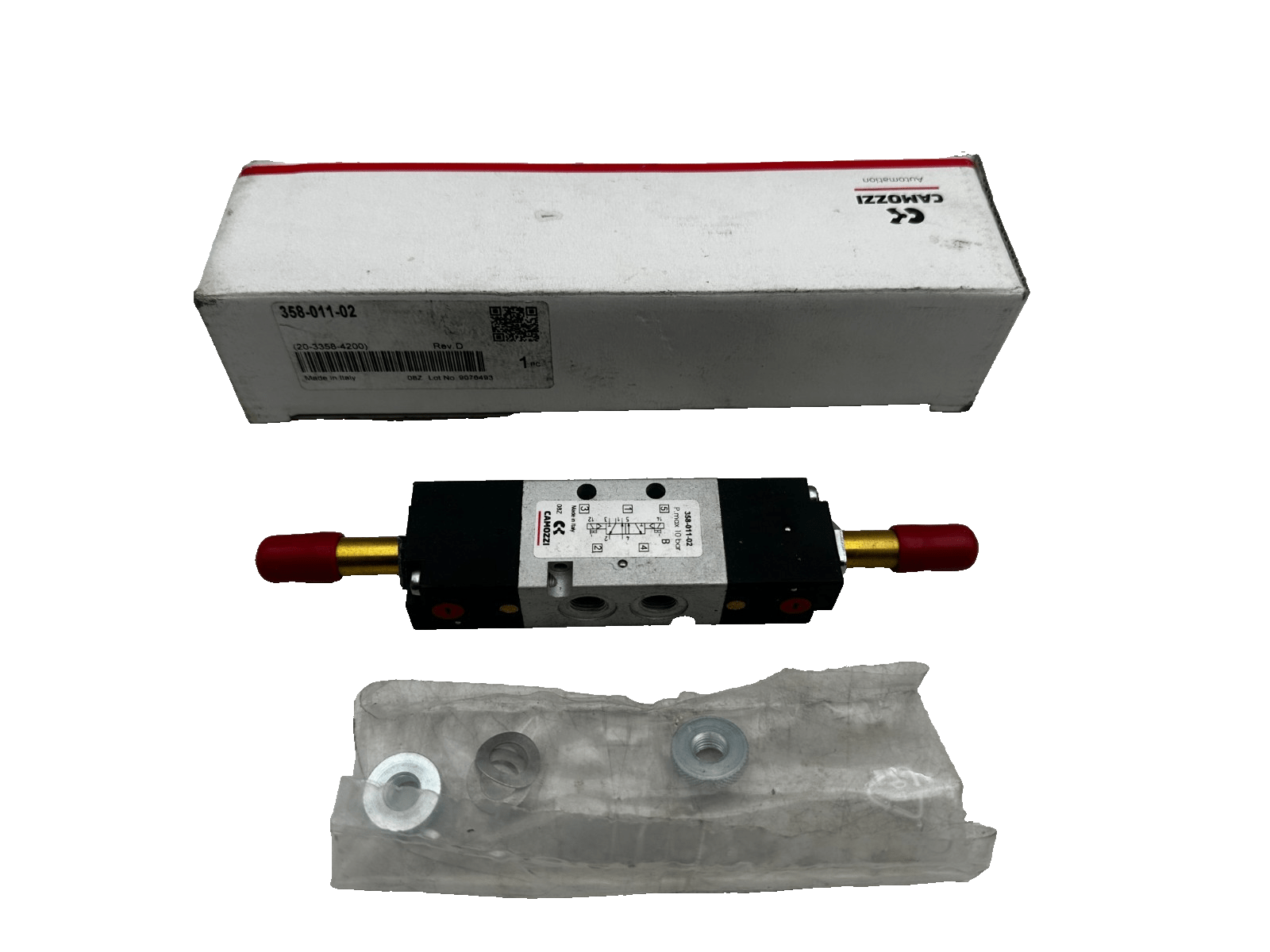 CAMOZZI 358 - 011 - 02 10BAR ELECTRO PNEUMATIC VALVE - KLR Automation