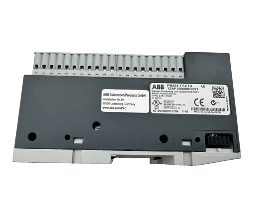 ABB PM554 PM554 - TP - ETH 1SAP120600R0071 CENTRAL PROCESSING UNIT 128kB ETHERNET - KLR Automation