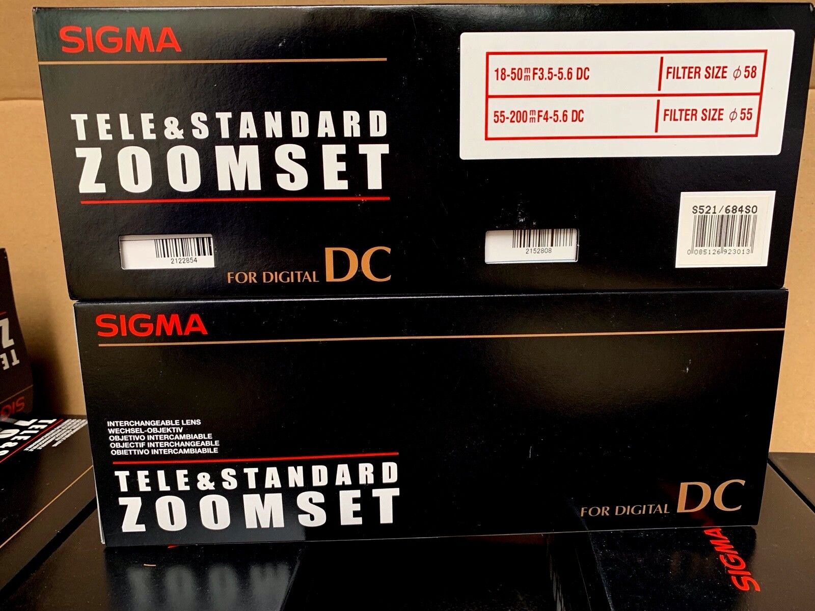 Sigma Tele & Standard ZOOM SET DC for Sony 18-50mm F3.5-5.6 and 55-200mm F4-5.6