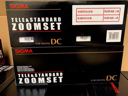 Sigma Tele & Standard ZOOM SET DC for Sony 18-50mm F3.5-5.6 and 55-200mm F4-5.6