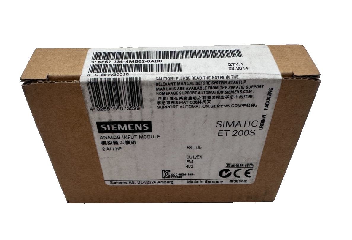 SIEMENS 6ES7134-4MB02-0AB0 ANALOG INPUT MODULE 2 AI I HF NEUF