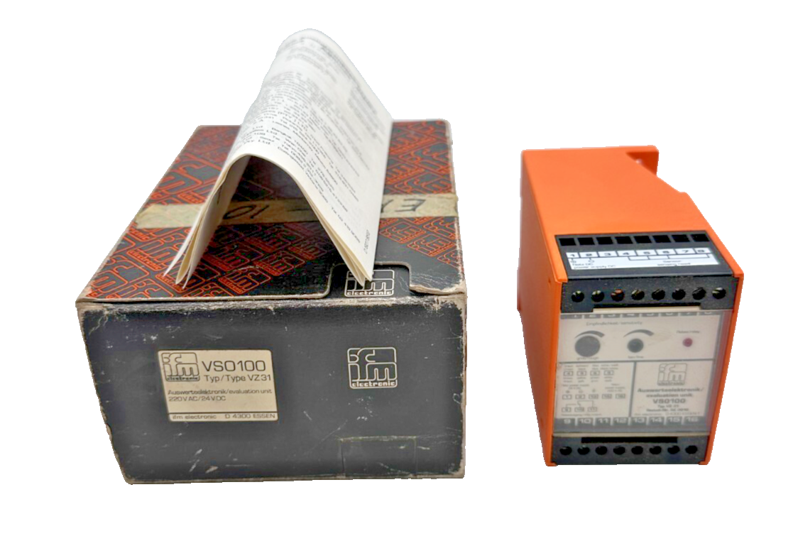 IFM VS0100 TYPE VZ31 EVALUATION UNIT 220VAC 24 VDC
