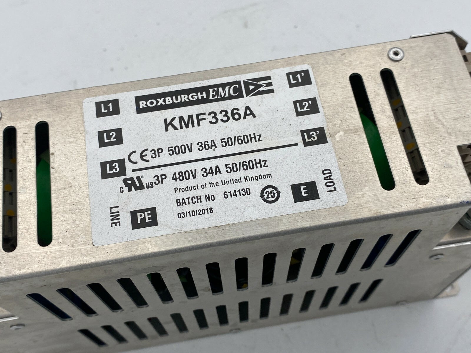 KMF336A Three Phase Mains Filter - KLR Automation