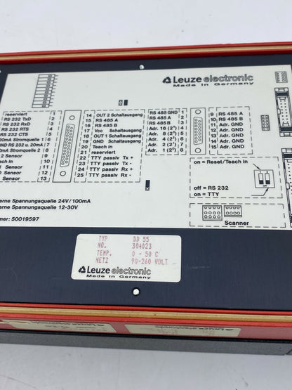 LEUZE ELECTRONIC DD 55 Displaydecoder V44.20 -used- 50019903 without key