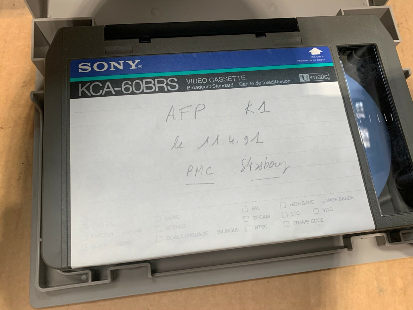 K7 U-Matic RARE lot 10x  Film AFP PMC video Congres de Strasbourg 1991