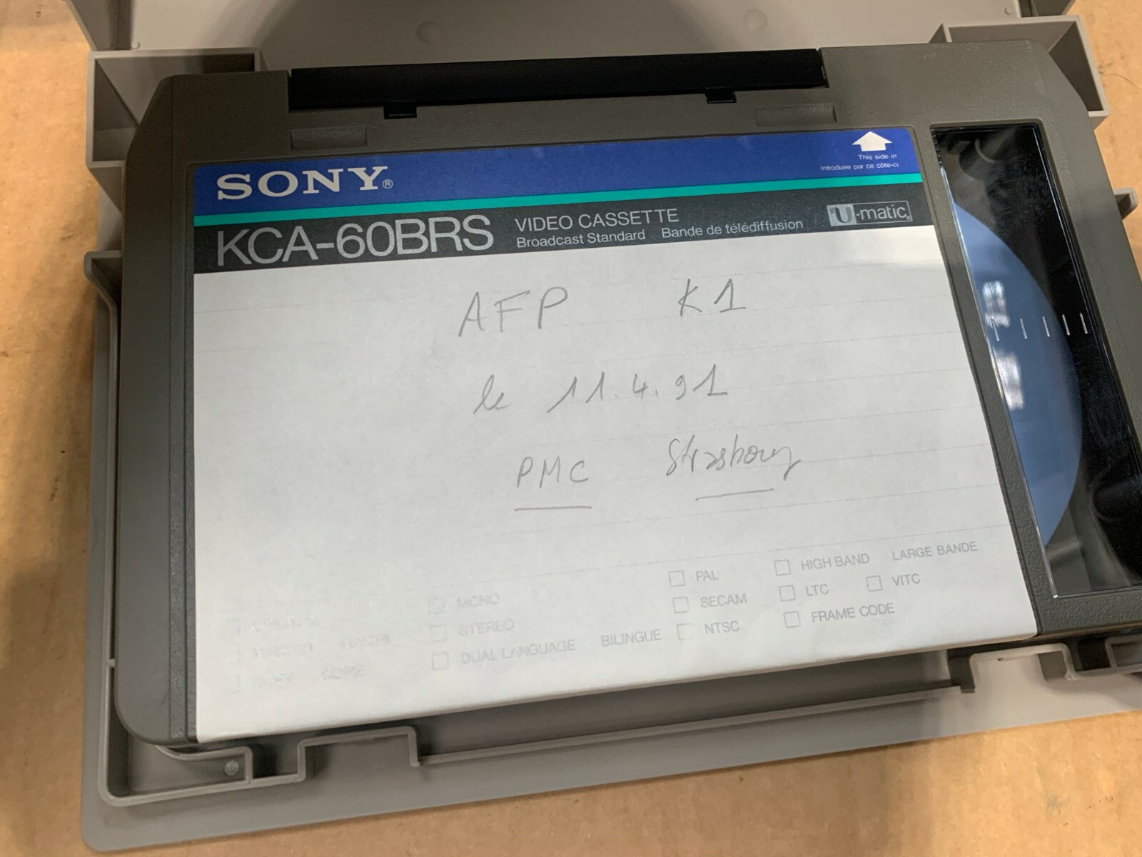K7 U-Matic RARE lot 10x  Film AFP PMC video Congres de Strasbourg 1991