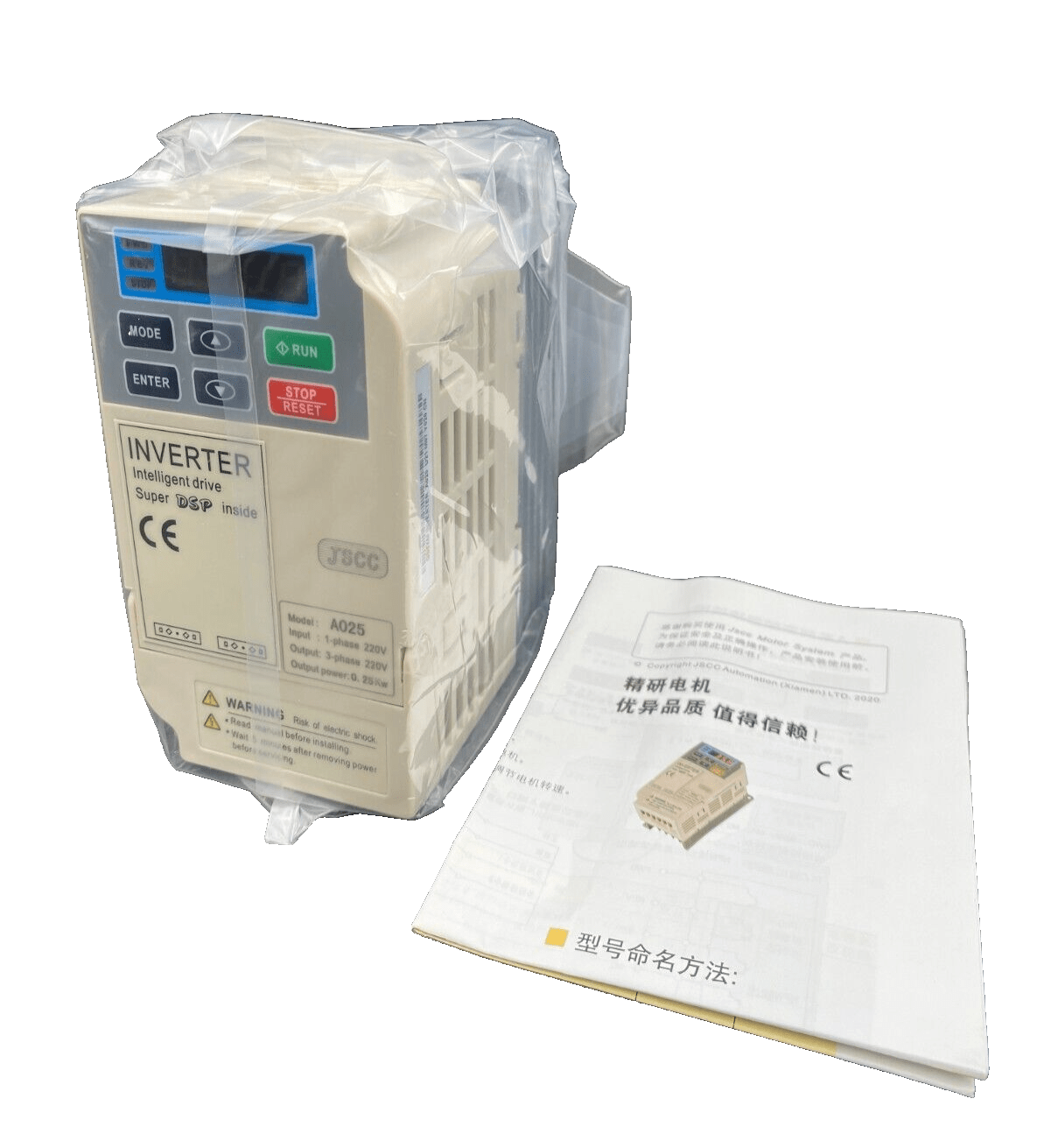 JSCC A025 220V 0.25kW INTELLIGENT DRIVE SUPER DSP INSIDE - KLR Automation
