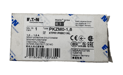 EATON MOELLER PKZM0 - 1.6 XTPR1P6BC1NL DISJONCTEUR MOTEUR x3pc - KLR Automation