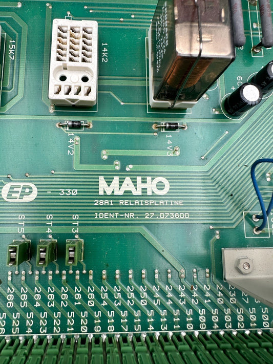 Maho CNC 432 Platine Relais 28A1 27.073600 - KLR Automation
