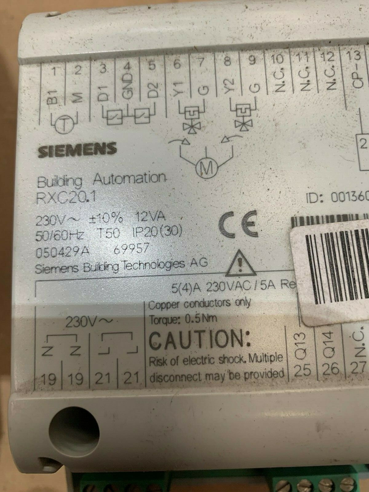 Siemens Rxc20.1 Landis & Staefa
