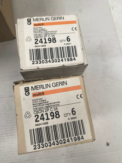 6 pc x SCHNEIDER MERLIN C60N C3 24198 - KLR Automation