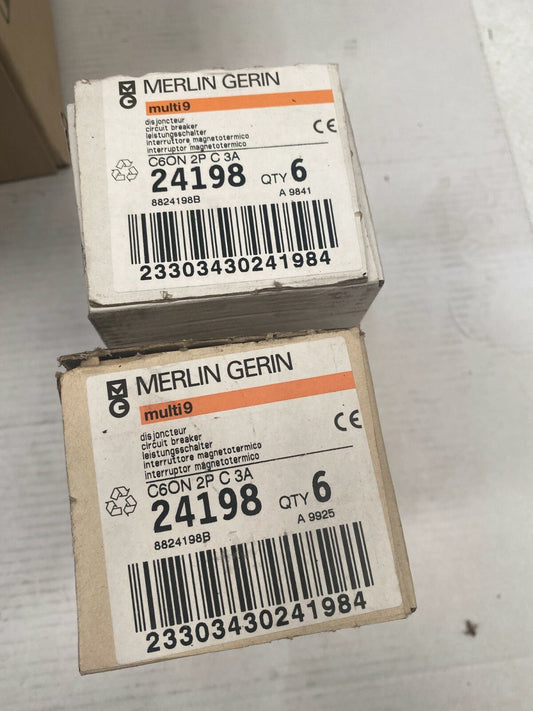 6 pc x SCHNEIDER MERLIN C60N C3 24198 - KLR Automation