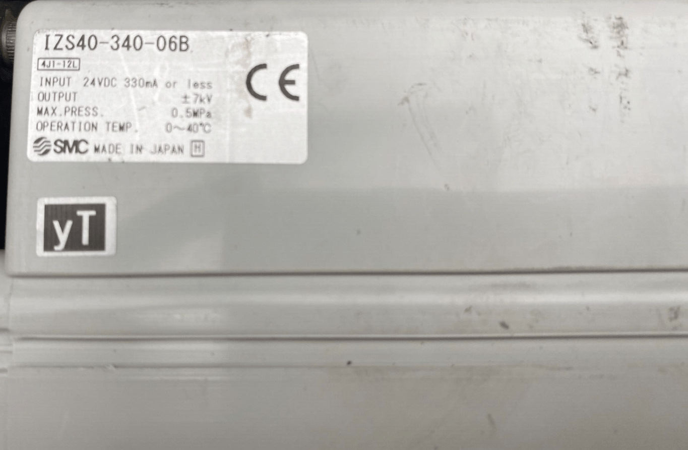 SMC IZS40 - 340 - 06B 4J1 - 12L IONIZER BARRE 340mm x1pc - KLR Automation