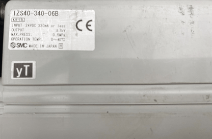 SMC IZS40 - 340 - 06B 4J1 - 12L IONIZER BARRE 340mm x1pc - KLR Automation