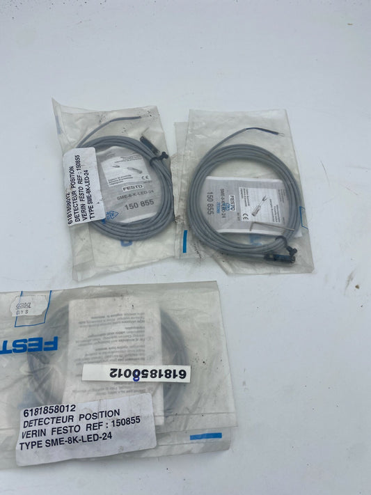 3pc x Proximity Sensor 150855 Festo 12 - 30VAC/DC SME - 8 - K - LED - 24 SME8KLED24 - KLR Automation