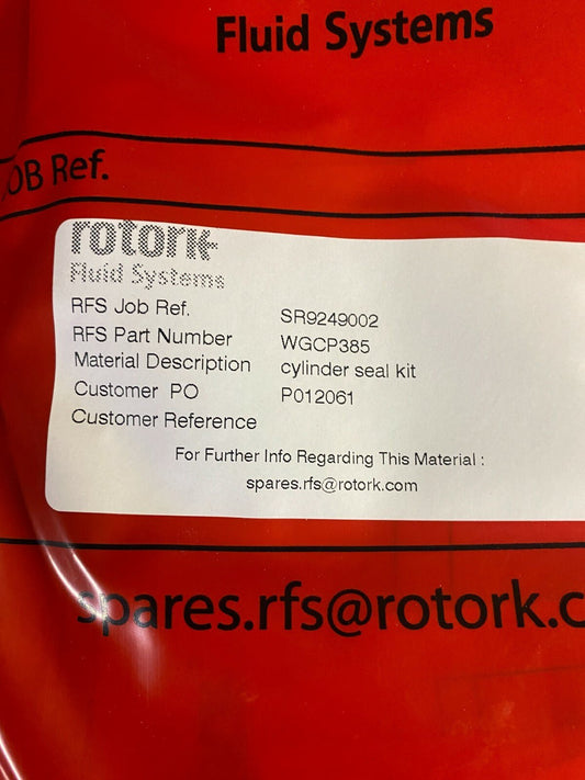 1pc x Rotork WGCP385 Cylinder Seals Kit (Pneumatic) Standard Temp GP d.385 - KLR Automation