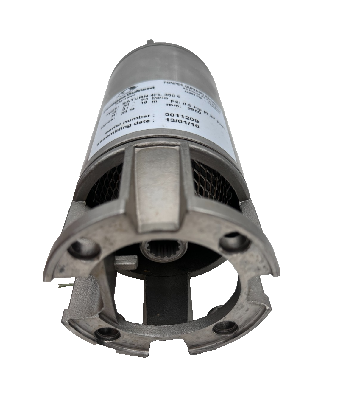 POMPES GUINARD SATURN 4FL 350 5 30-70 L/min 31-18m 0.5 Hp 0.37Kw 2850 rpm