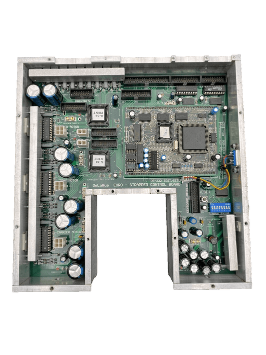 DE LA RUE CASH SYSTEMS 608 - 0302 - 001 REV 02 EURO - STRAPPER CONTROL BOARD x1pc - KLR Automation